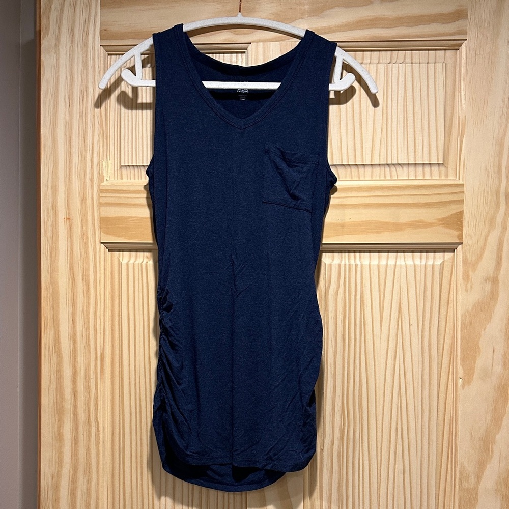 Market & Spruce Maternity Blue Sleeveless Top